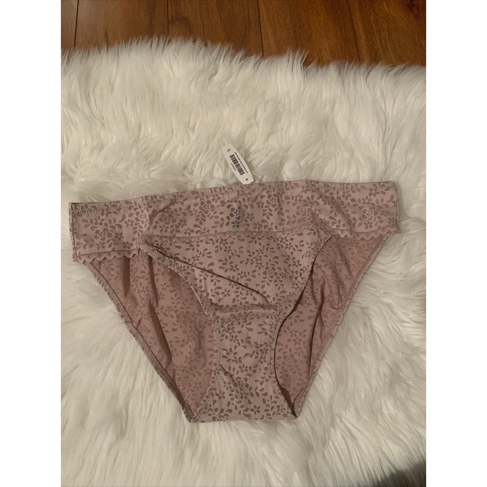 adore me 0X cheeky panties underwear Pale Pink Floral Pattern